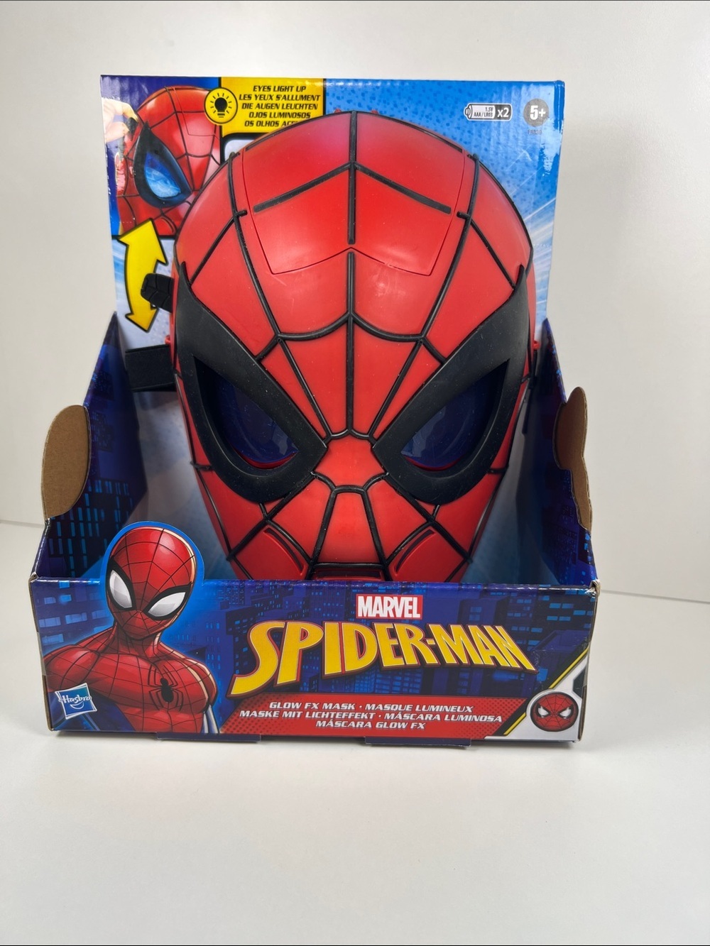 Marvel Spider-Man Glow FX Light-Up Mask Kids Costume Role Play Toy